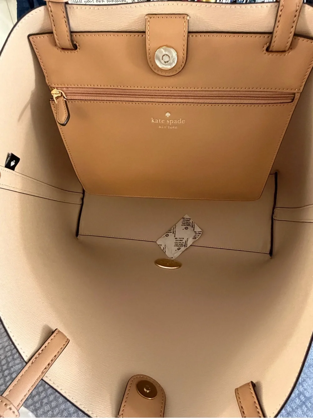 kate spade structured tan